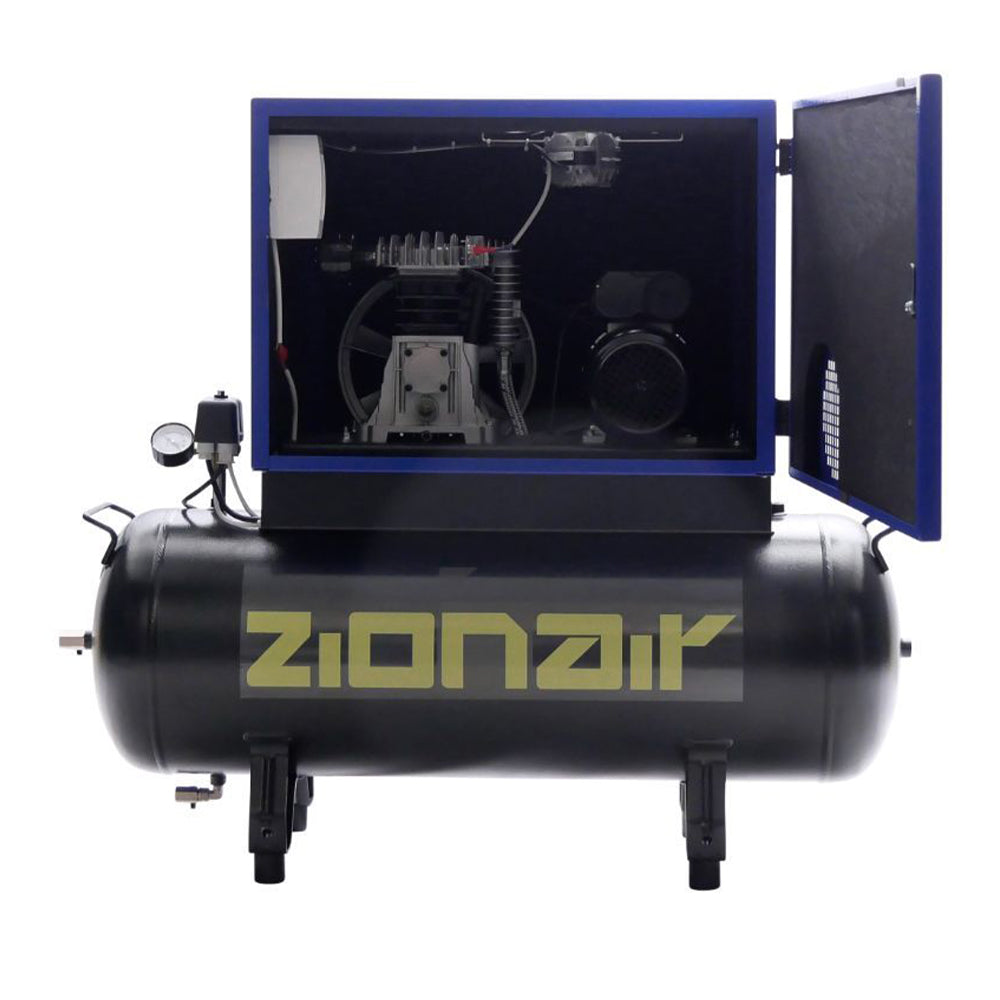 Безшумен компресор 1.5kW 10 bar 100l 230V zionair
