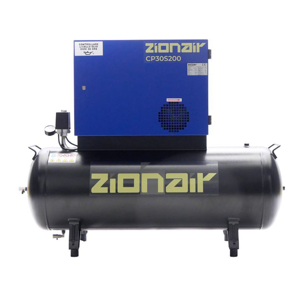 Безшумен компресор 3KW 11 BAR 200L 400V ZIONAIR