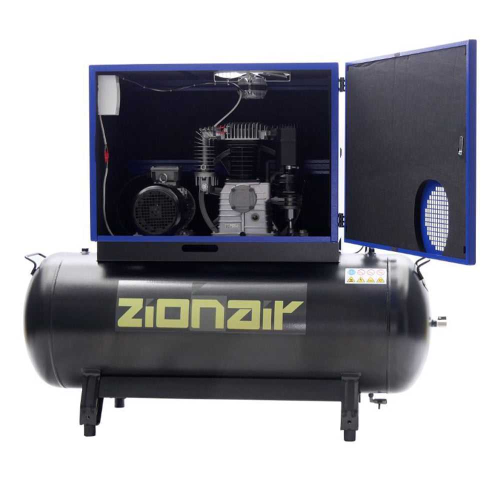 Безшумен компресор с Star-Delta 4KW 11 BAR 270L 400V Zionair