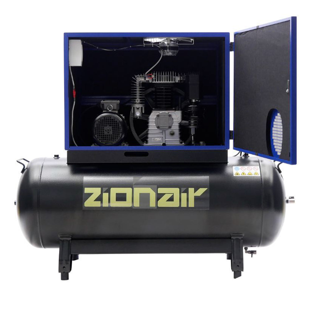 Безшумен компресор с Star-Delta 4KW 11 BAR 270L 400V Zionair