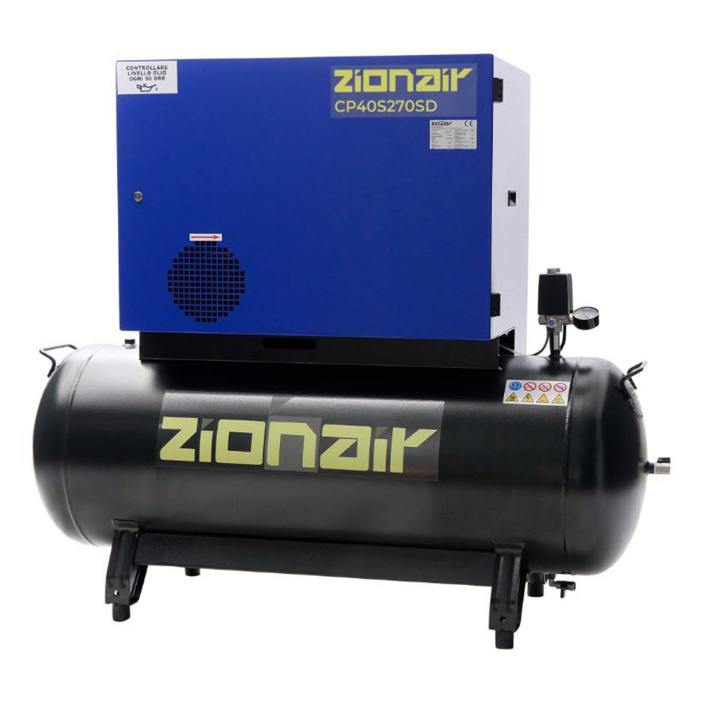 Безшумен компресор с Star-Delta 4KW 11 BAR 270L 400V Zionair
