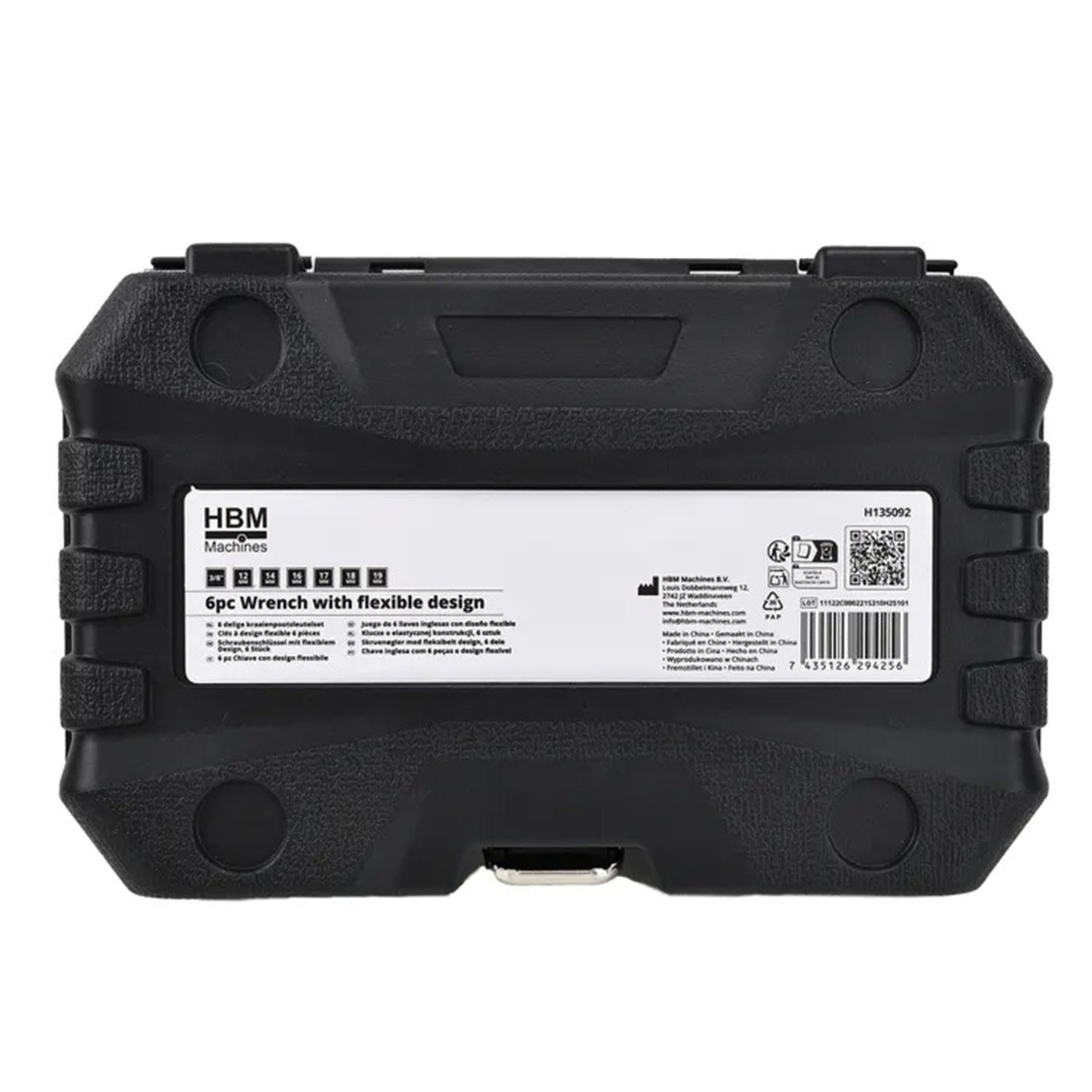 Комплект 6 тръбни ключове 3/8 с шарнир за тръби 12-19 мм HBM