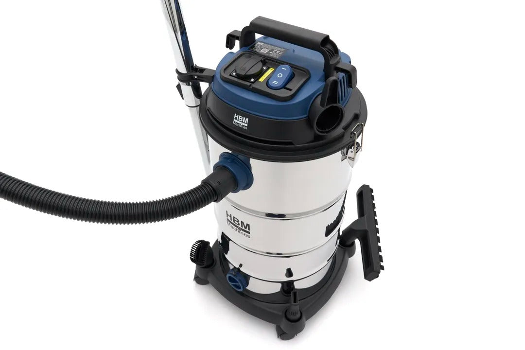 Професионална прахосмукачка за мокро/сухо почистване, 1600W, 40 л компактен и тих HBM