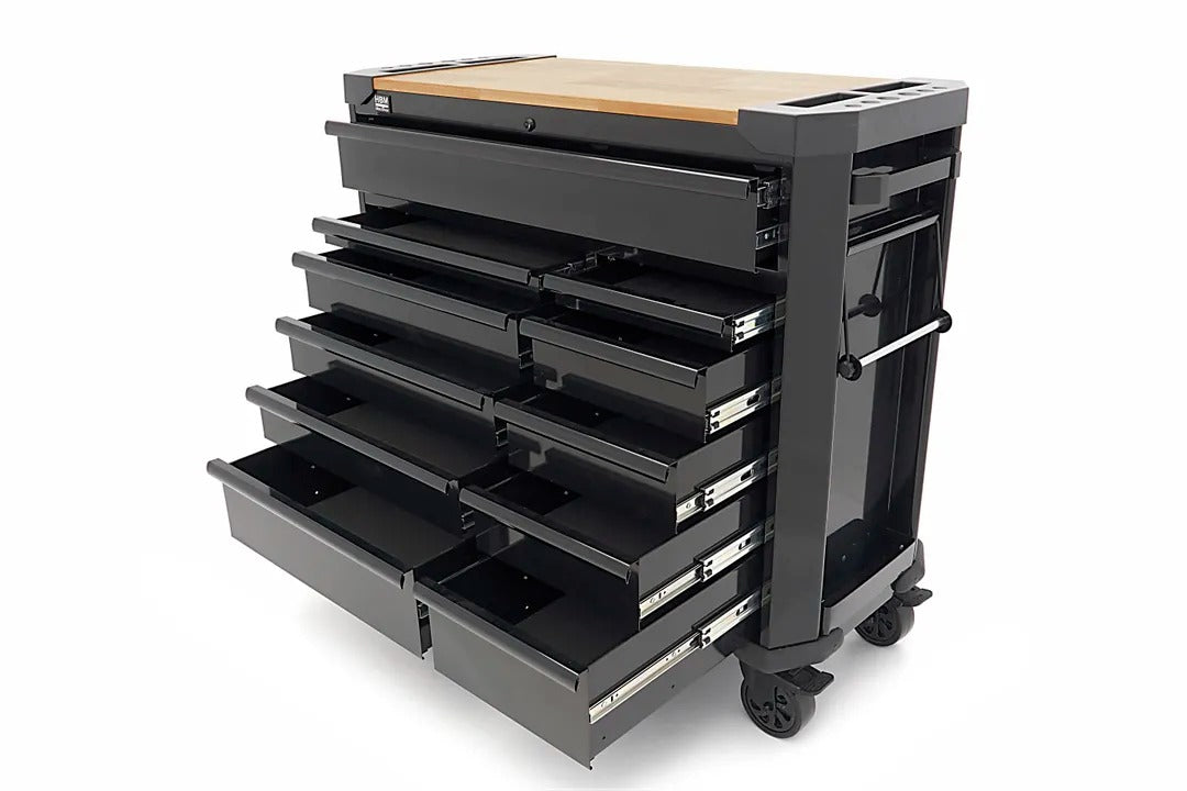 Шкаф за инструменти с 11 чекмеджета и работен плот 109 см HBM MACHINES