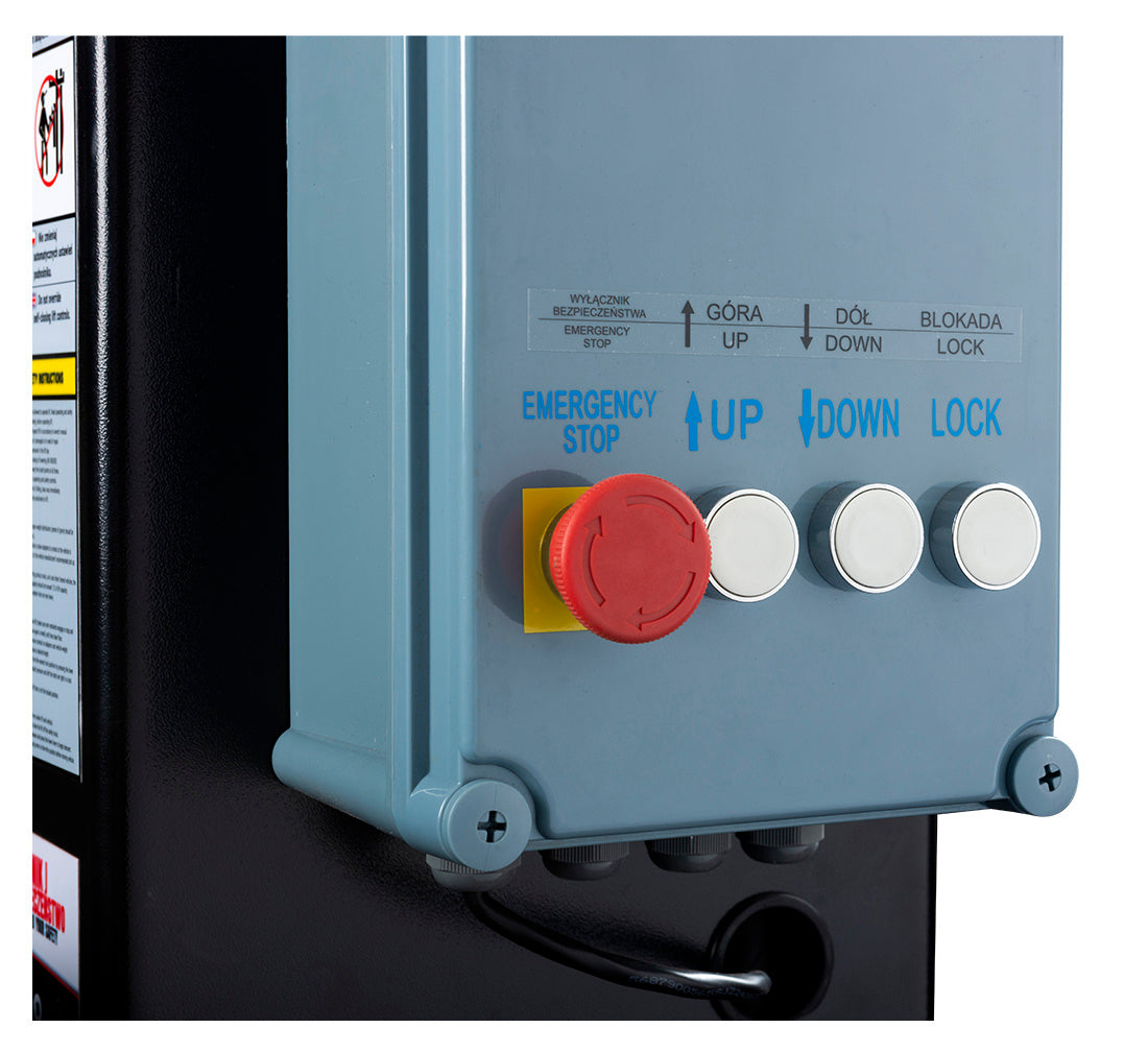 Двуколонен подемник 4 т с електрохидравлично автоматично освобождаване със симетрични рамена 3 сегмента 380V L-240 REDATS