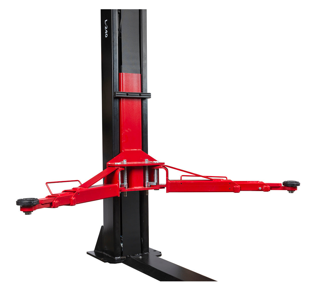 Двуколонен подемник 4 т с електрохидравлично автоматично освобождаване със симетрични рамена 3 сегмента 380V L-240 REDATS