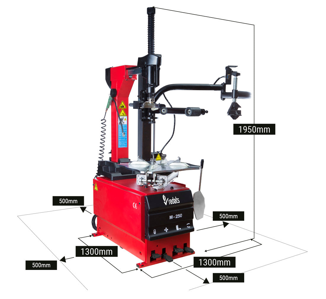 Монтажна машина за гуми с 2 скорости и автоматично рамо Runflat 26" 380V M-250-3D2 REDATS