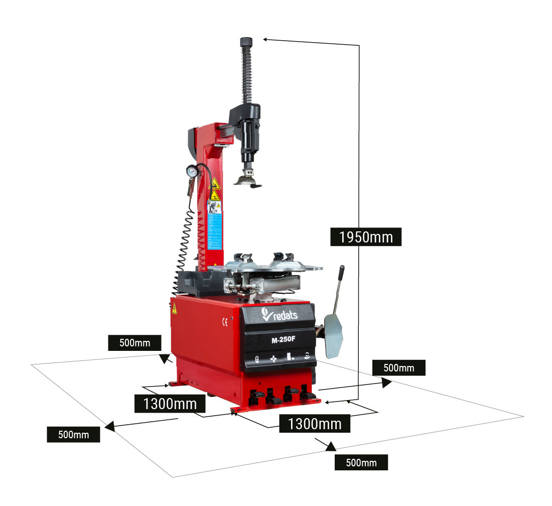 Монтажна машина за гуми с 2 скорости и автоматично рамо 26" 230V M-250F REDATS