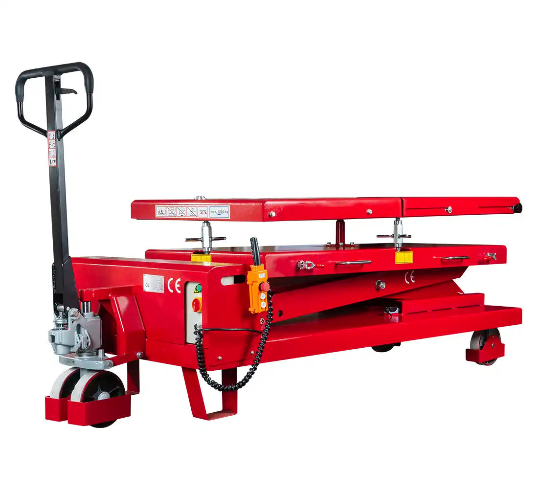 Хидравлична количка с маса за вдигане и сваляне на акумулатори за електрически коли 1200 кг LE-220 REDATS