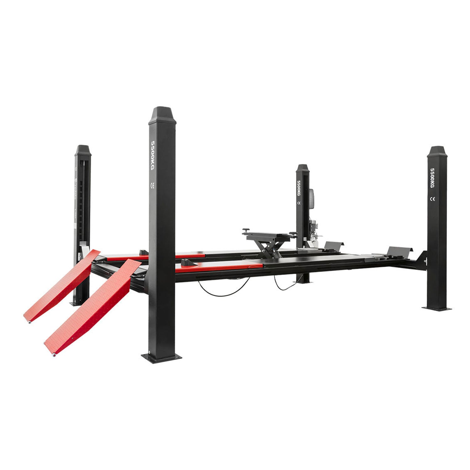 Подемник с 4 колони 5.5 т 380V с вграден канален крик