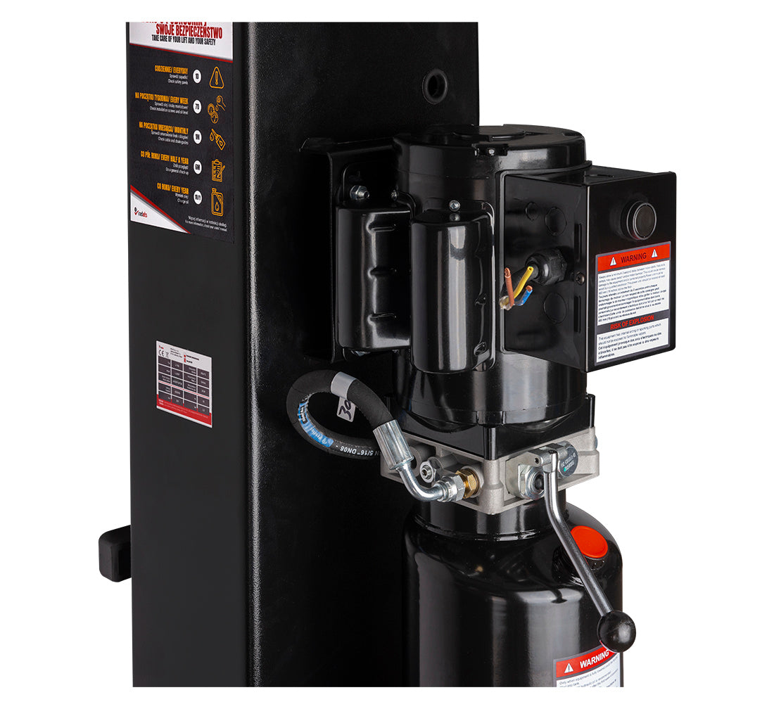 Двуколонен подемник 4.2 т с електрохидравлично ръчно освобождаване 230V REDATS + Безплатно масло