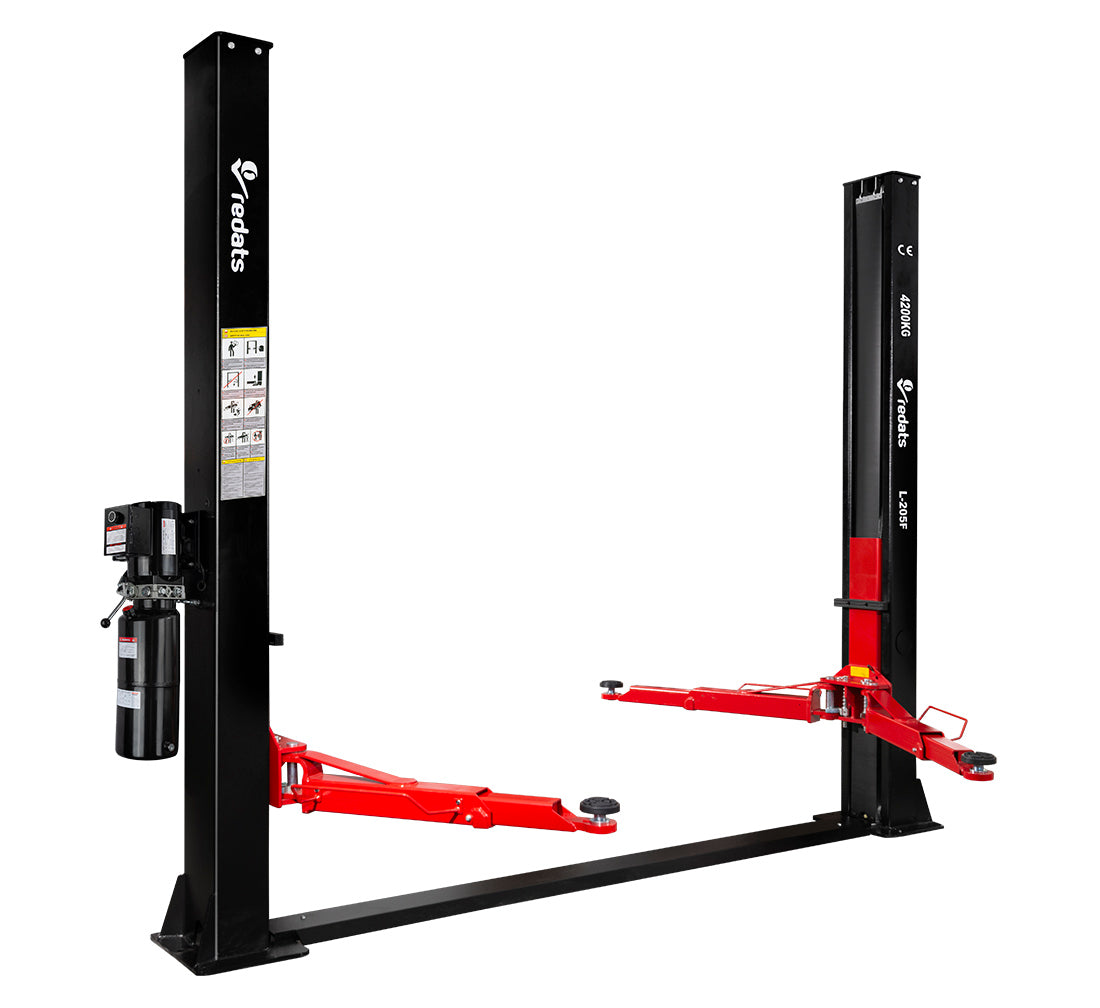 Двуколонен подемник 4.2 т с електрохидравлично ръчно освобождаване 230V REDATS + Безплатно масло