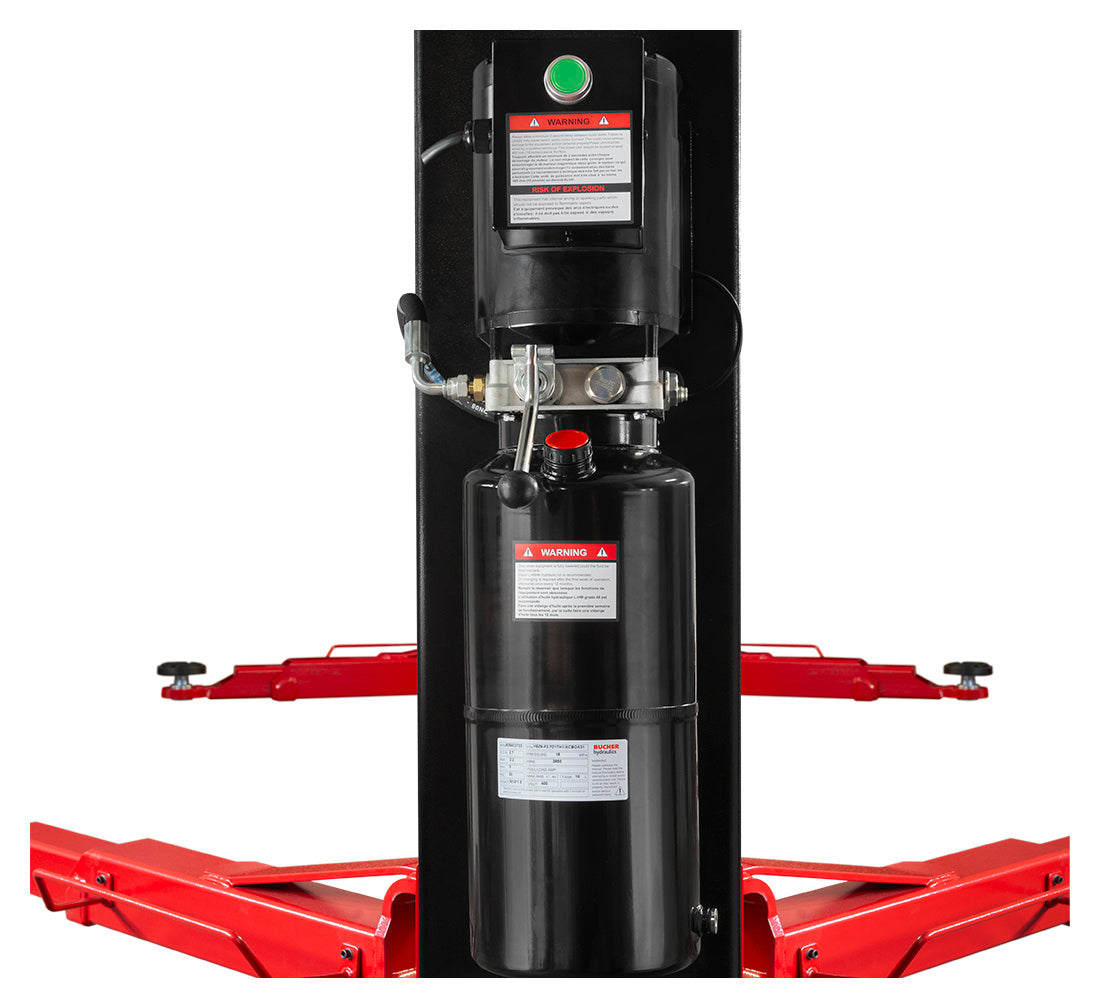 Двуколонен подемник 4.2 т ръчно освобождаване 380V с подсилена основа