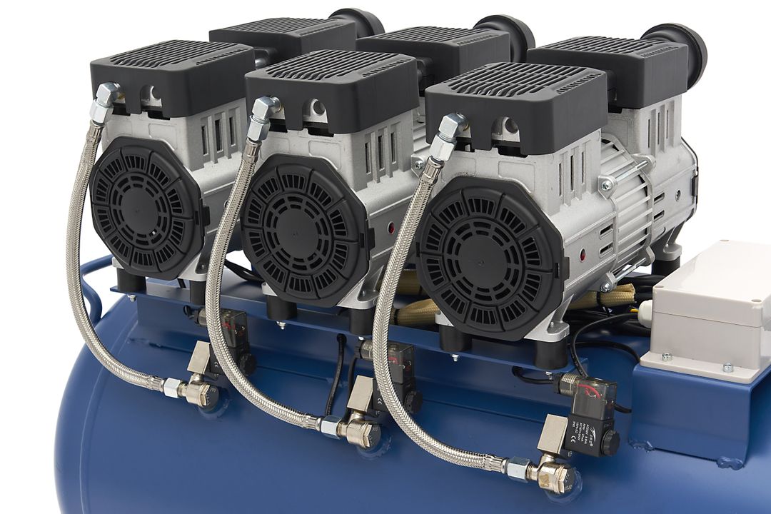 Безшумен компресор, нисък шум, без масло 90 л HBM