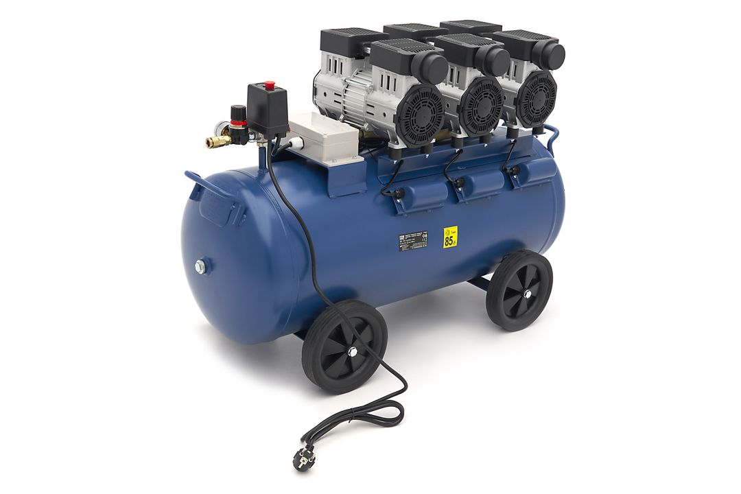 Безшумен компресор, нисък шум, без масло 90 л HBM