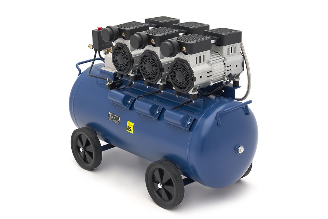 Безшумен компресор, нисък шум, без масло 90 л HBM