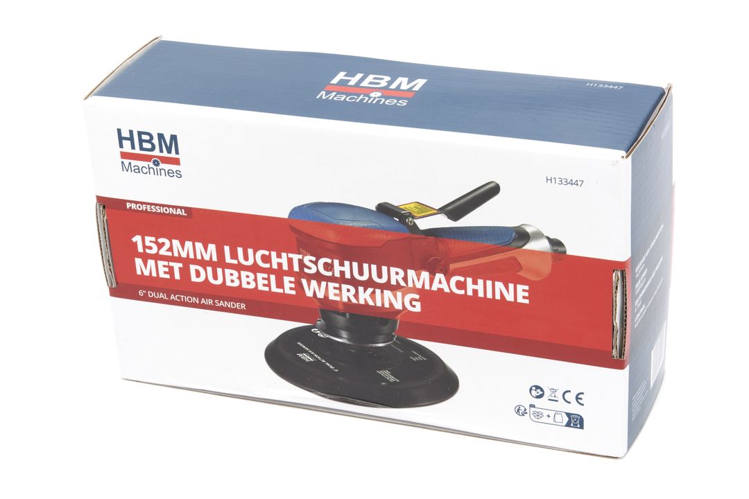 Пневматичен шлайф с регулируема скорост 150 мм HBM
