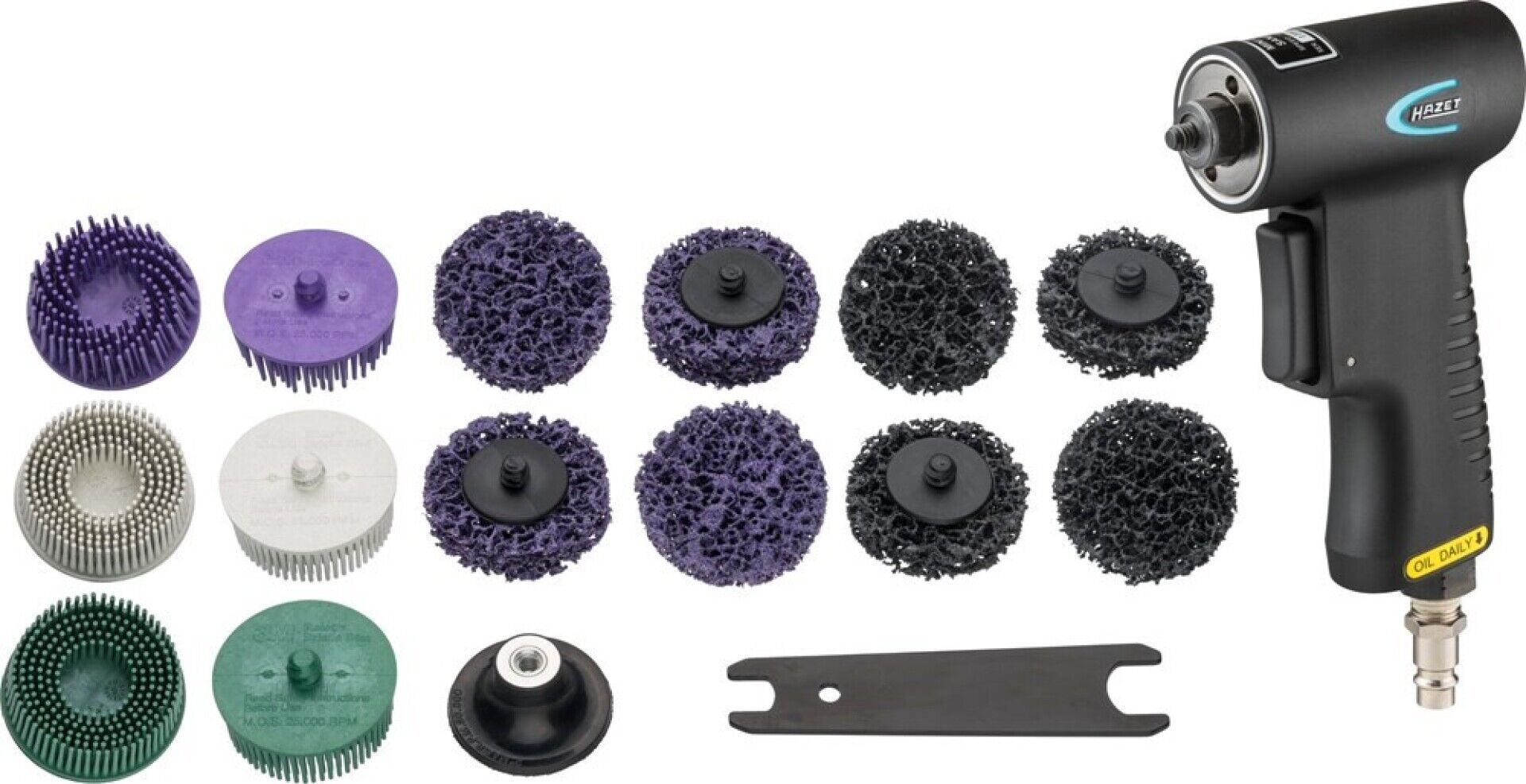 Комплект шлайф-пистолет с аксесоари HAZET