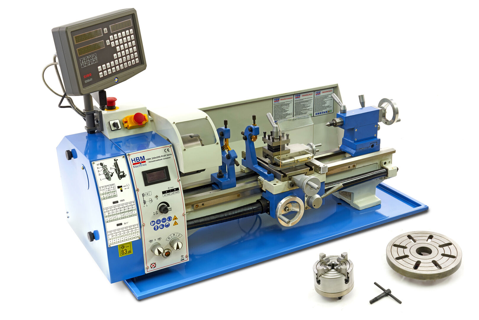 Професионален метален струг 250 х 550 VARIO DRO