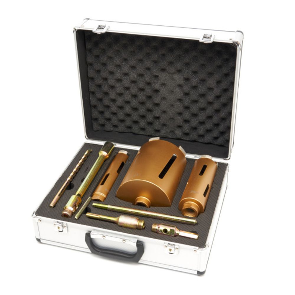 Комплект диамантени боркорони 9 части 38-52-117 мм HBM