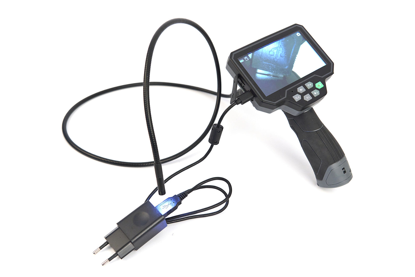 Инспекционна ендоскопска видеокамера с 5-инчов LCD екран