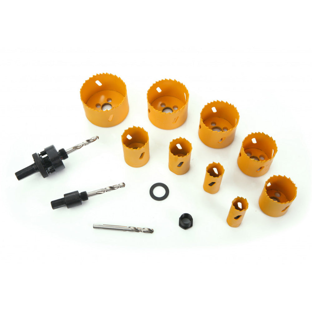 Комплект 13 боркорона, би-метал HSS за пробиване на дърво и гипсокартон