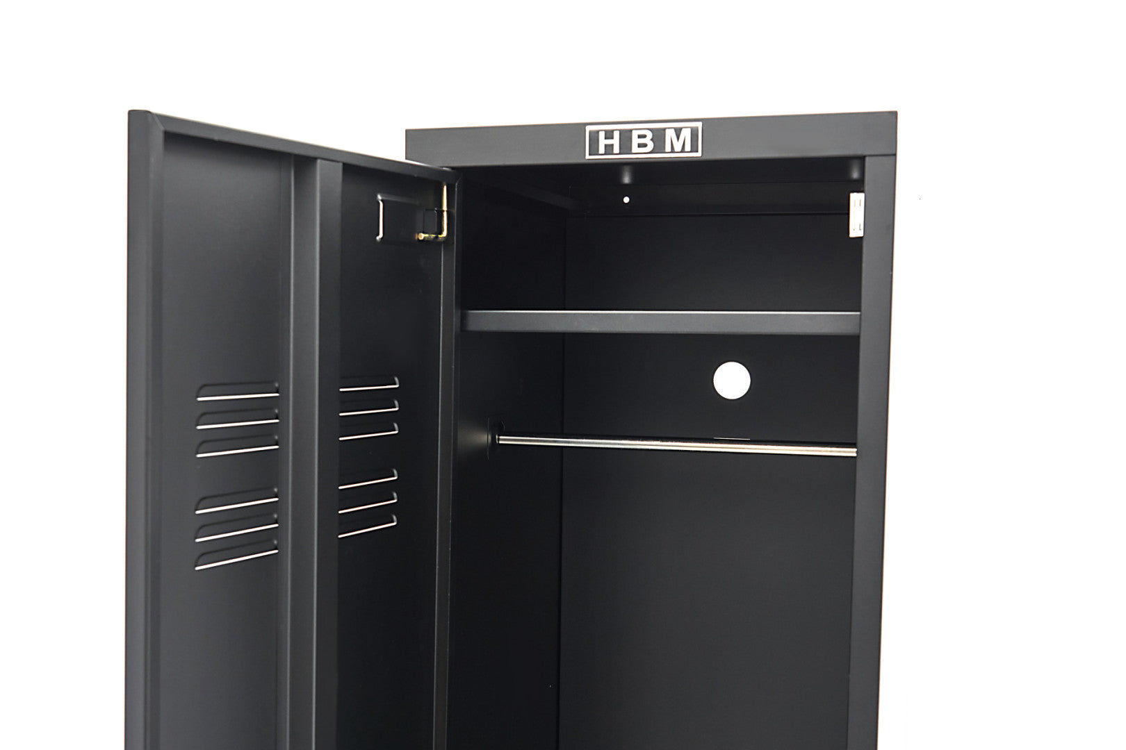 Черно метално шкафче HBM
