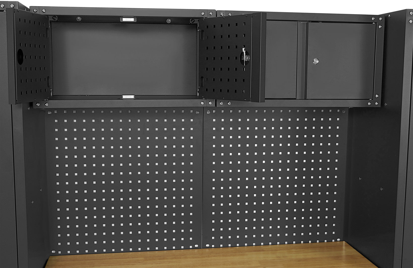 Комплект модулен метален шкаф PREMIUM HBM MACHINES 11 части, 187.5х268.5х48.2 см черен мат