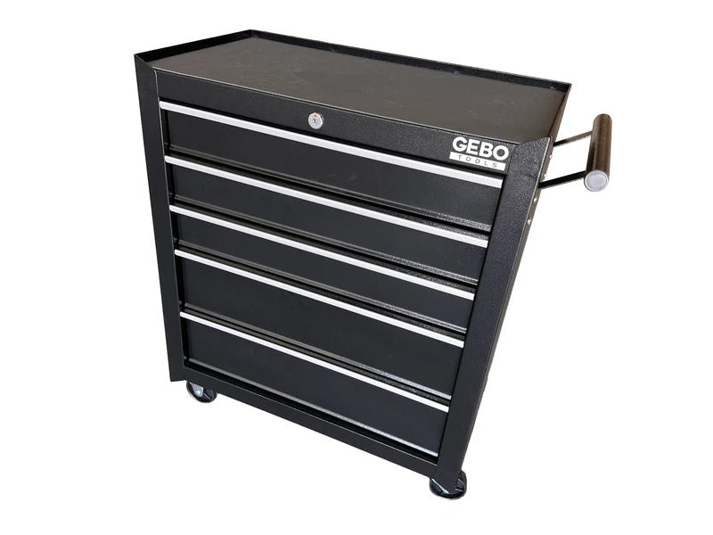 Шкаф за инструменти с 5 чекмеджета, черен GEBO TOOLS