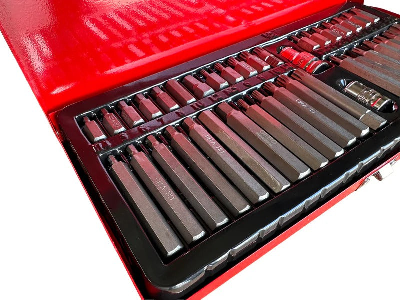 Комплект битове: шестограмни, торкс, XZN, шестограмни с шлиц, 40 бр., метална кутия GEBO TOOLS