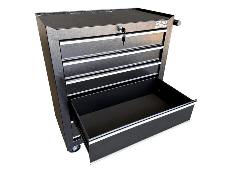 Шкаф за инструменти с 5 чекмеджета, черен GEBO TOOLS