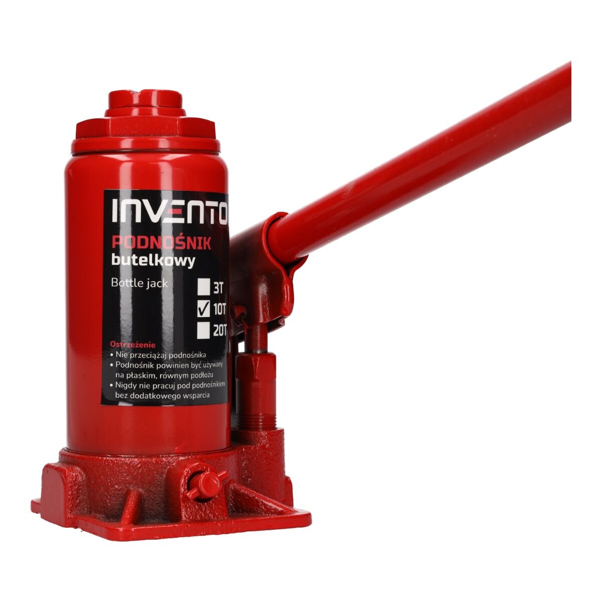 Хидравличен крик цилиндър тип бутилка 10 т INVENTO