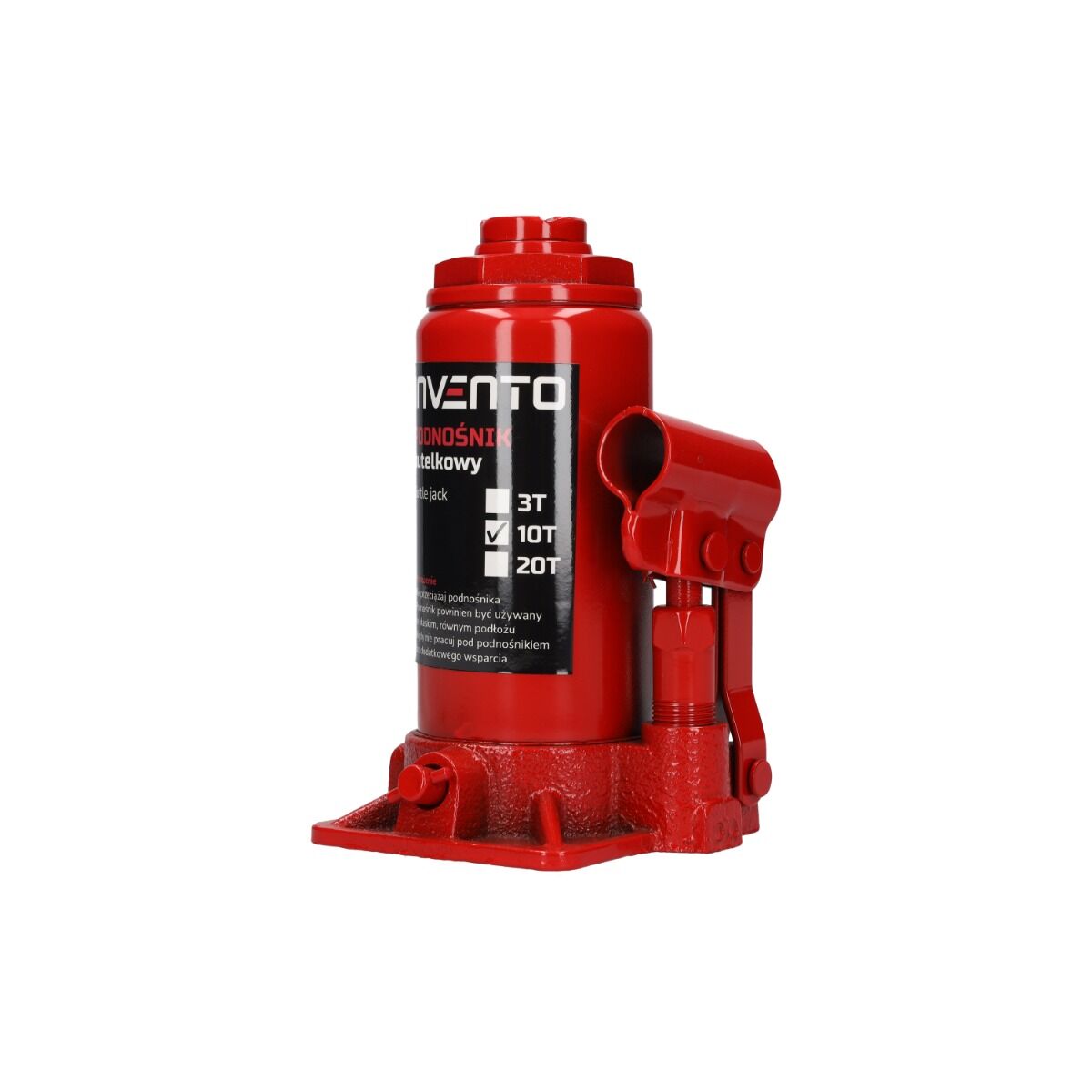 Хидравличен крик цилиндър тип бутилка 10 т INVENTO