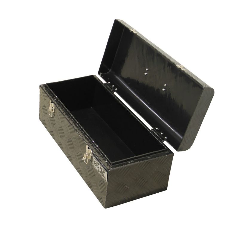 Кутия за съхранение на инструменти, алуминиева, черна