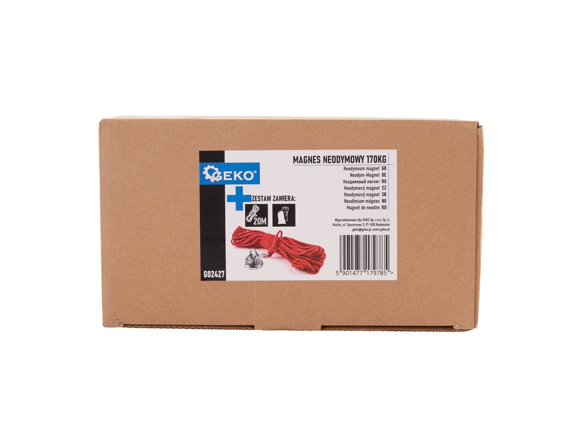 Комплект неодимови магнити 170 кг с въже 20 м и ръкавици