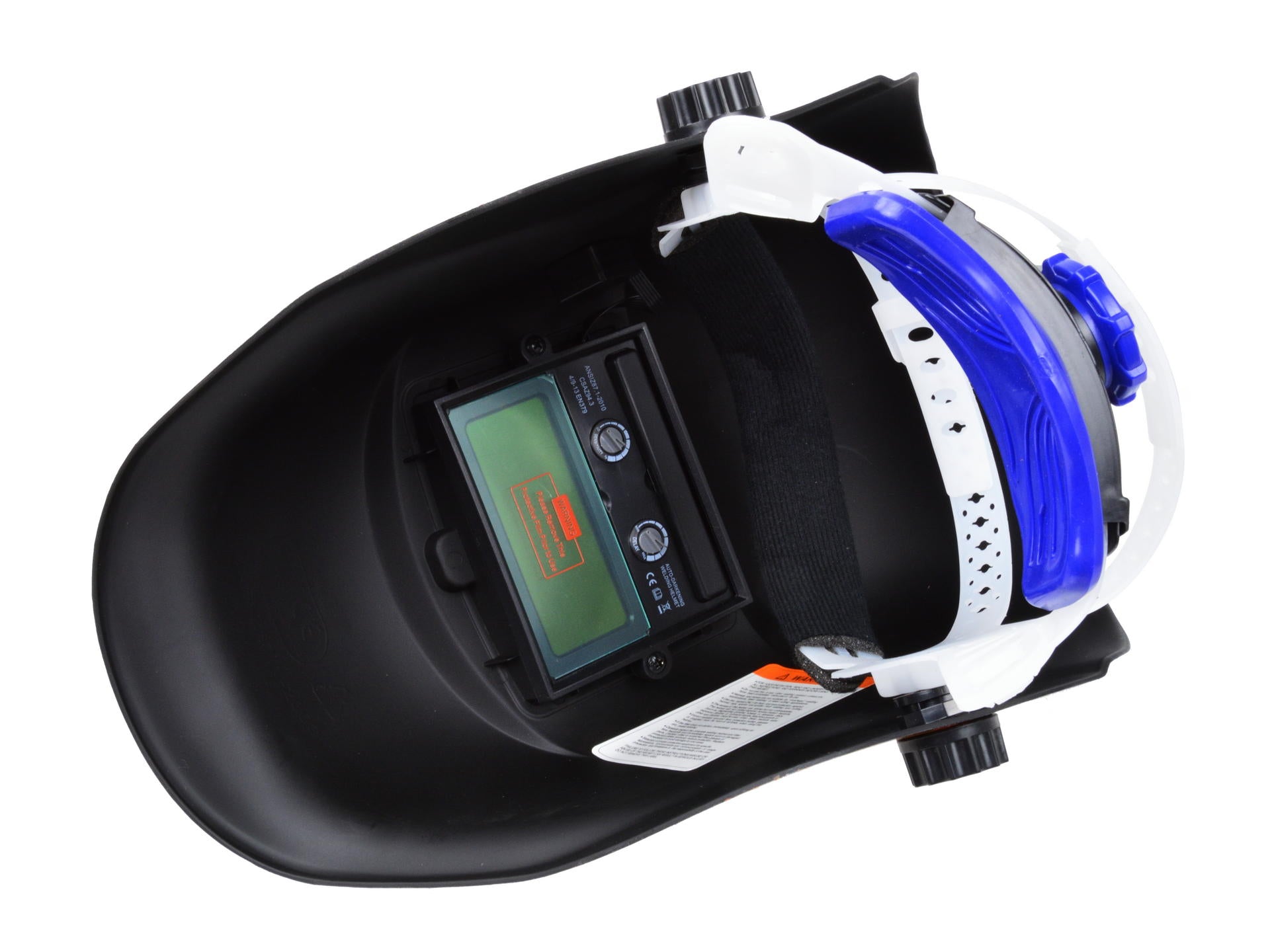 Каска за заваряване със самозатъмняващ се филтър, пламък