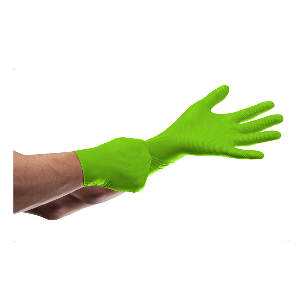 Нитрилни ръкавици PREMIUM MERCATOR GOGRIP PRO зелени, 3D размер M 50 бр.