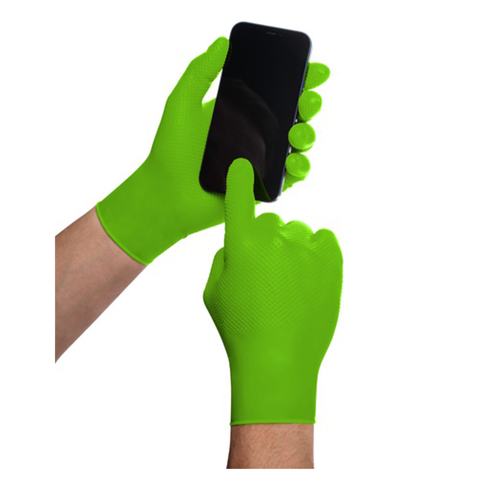 Нитрилни ръкавици PREMIUM MERCATOR GOGRIP PRO зелени, 3D размер L 50 бр.