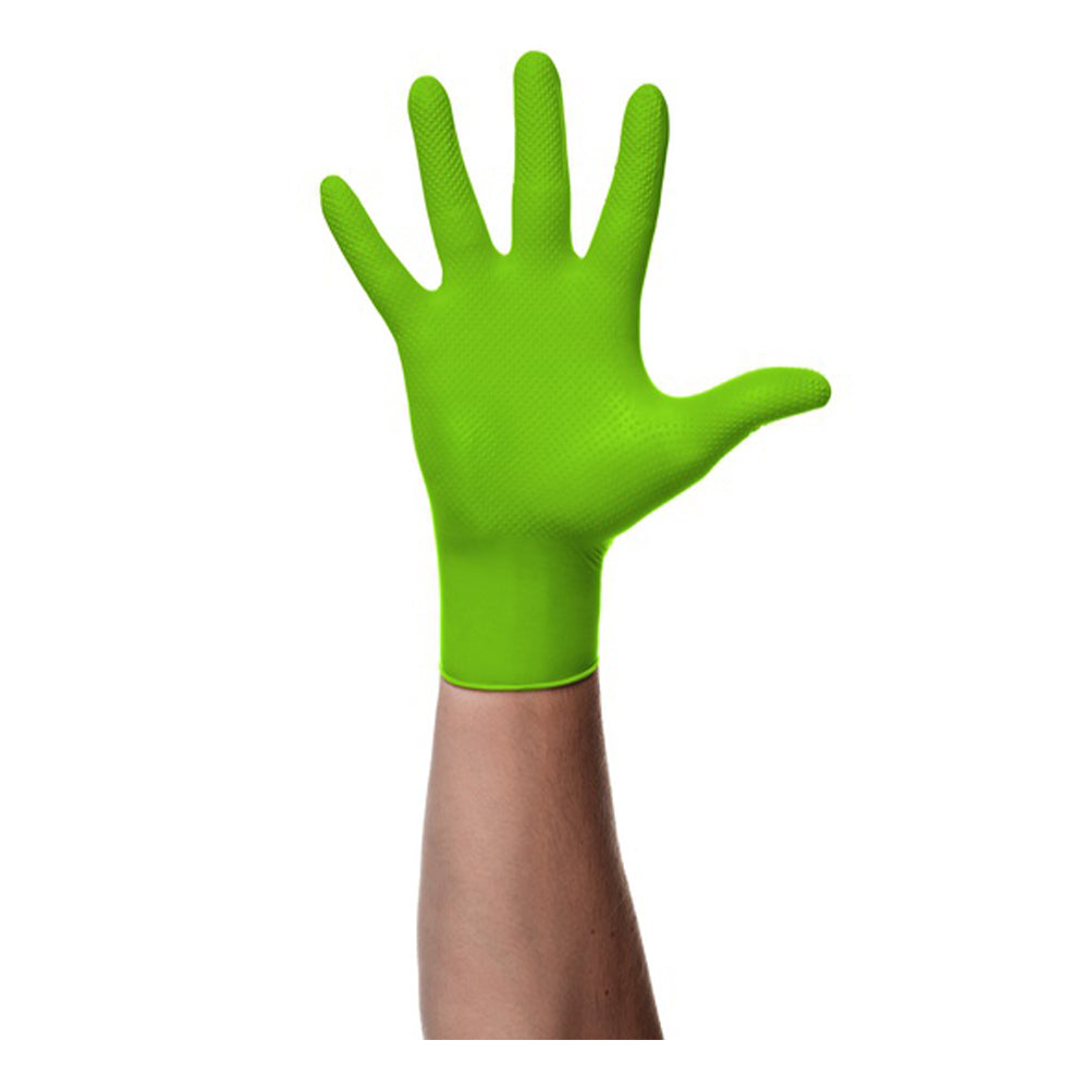 Нитрилни ръкавици PREMIUM MERCATOR GOGRIP PRO зелени, 3D размер L 50 бр.