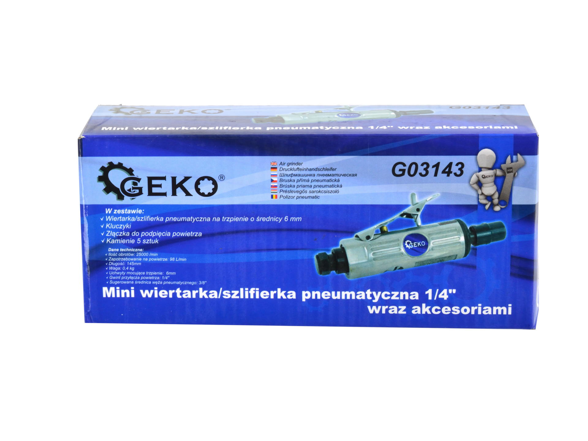 Пневматичен шлайф с аксесоари