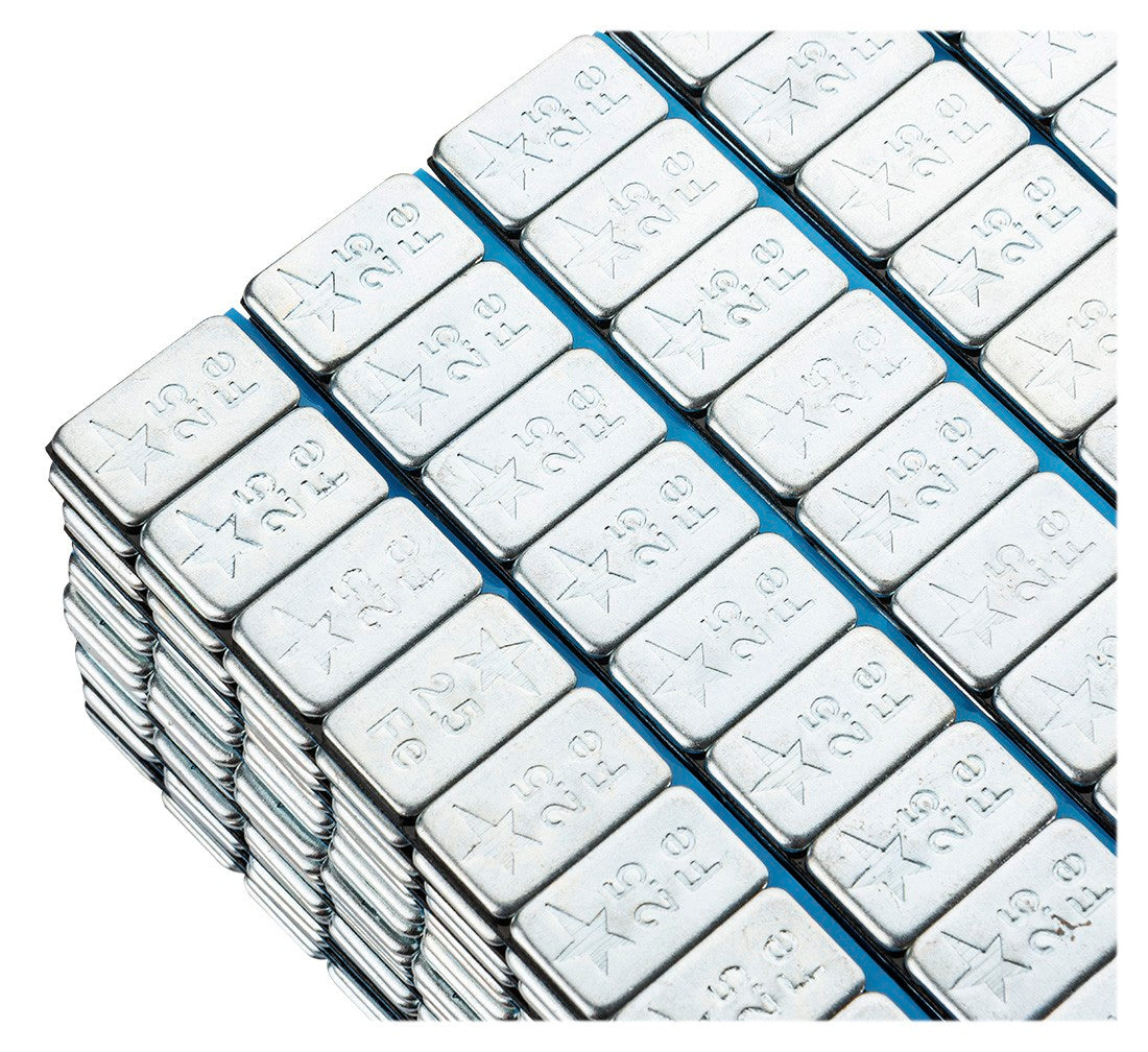 Кутия със самозалепващи се противотежести 2.5 гр. - 100 ленти - 12 бр./лента 3 кг