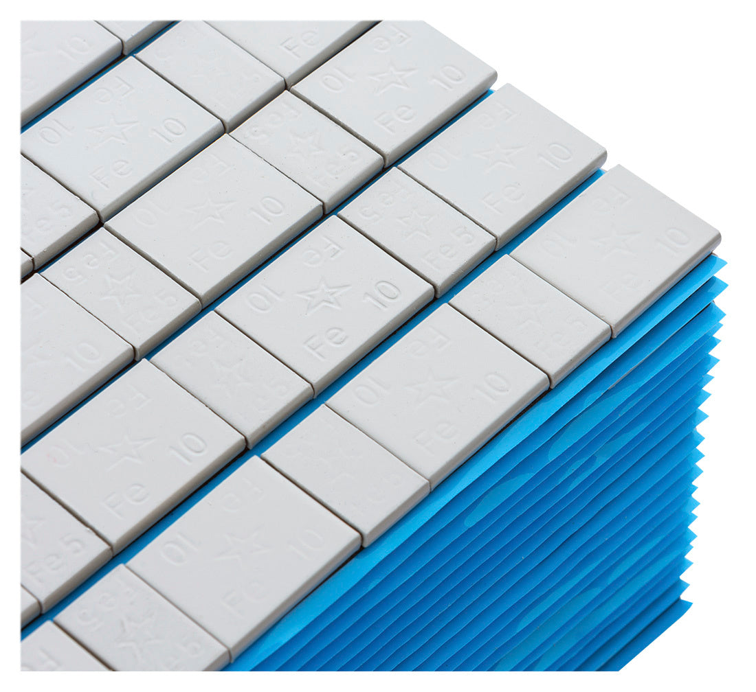 Кутия със залепващи се тежести 5/10 г - 100 ленти - 8 бр./лента 6 кг сив мат