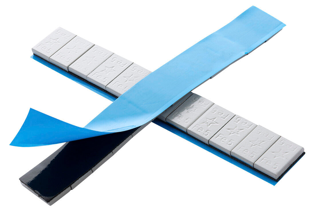 Кутия със залепващи се тежести 5 г FIVESTARS EDGY 100 ленти сив мат