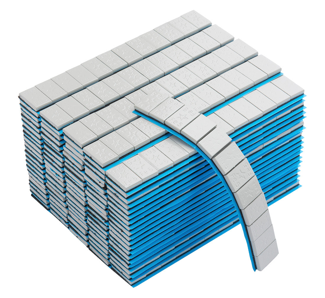 Кутия със залепващи се тежести 5 г FIVESTARS EDGY 100 ленти сив мат