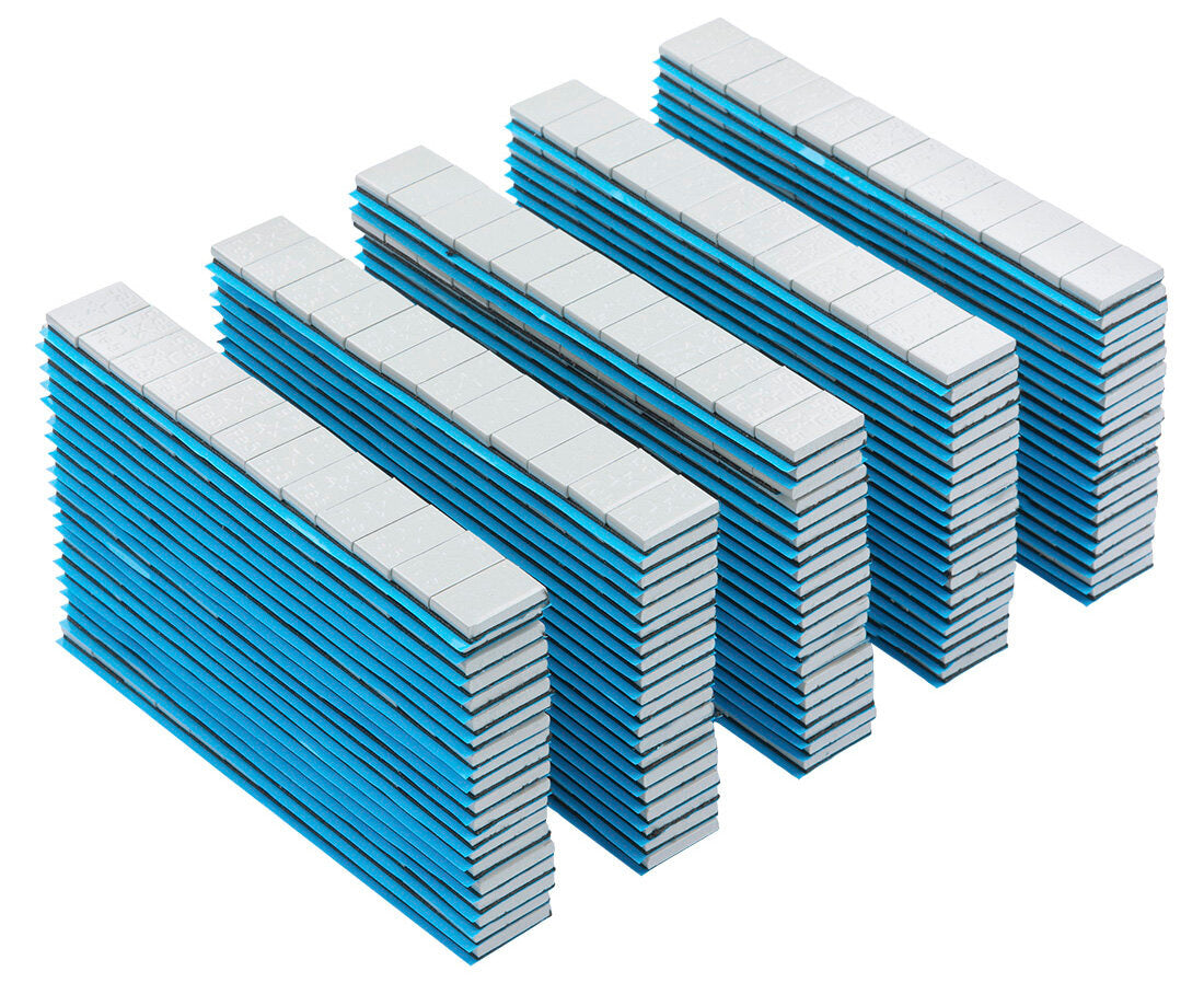 Кутия със залепващи се тежести 5 г FIVESTARS EDGY 100 ленти сив мат