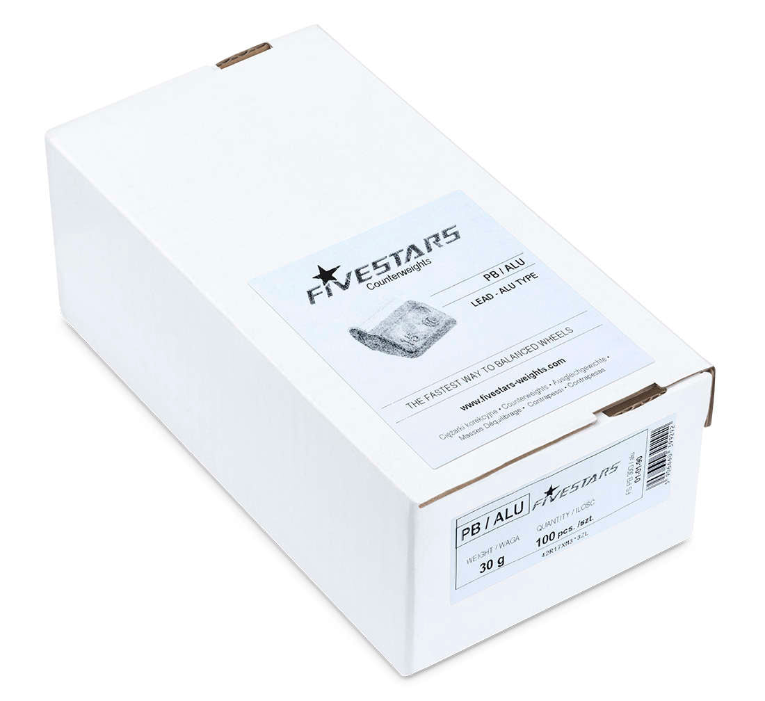 Противотежести за алуминиеви джанти, 30 гр. 100 бр.