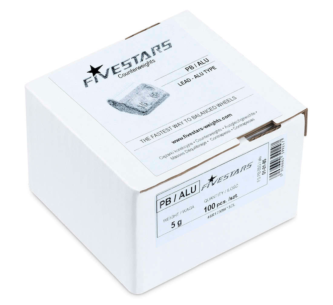 Тежести за баланс на джанти 5 гр - 100 бр.