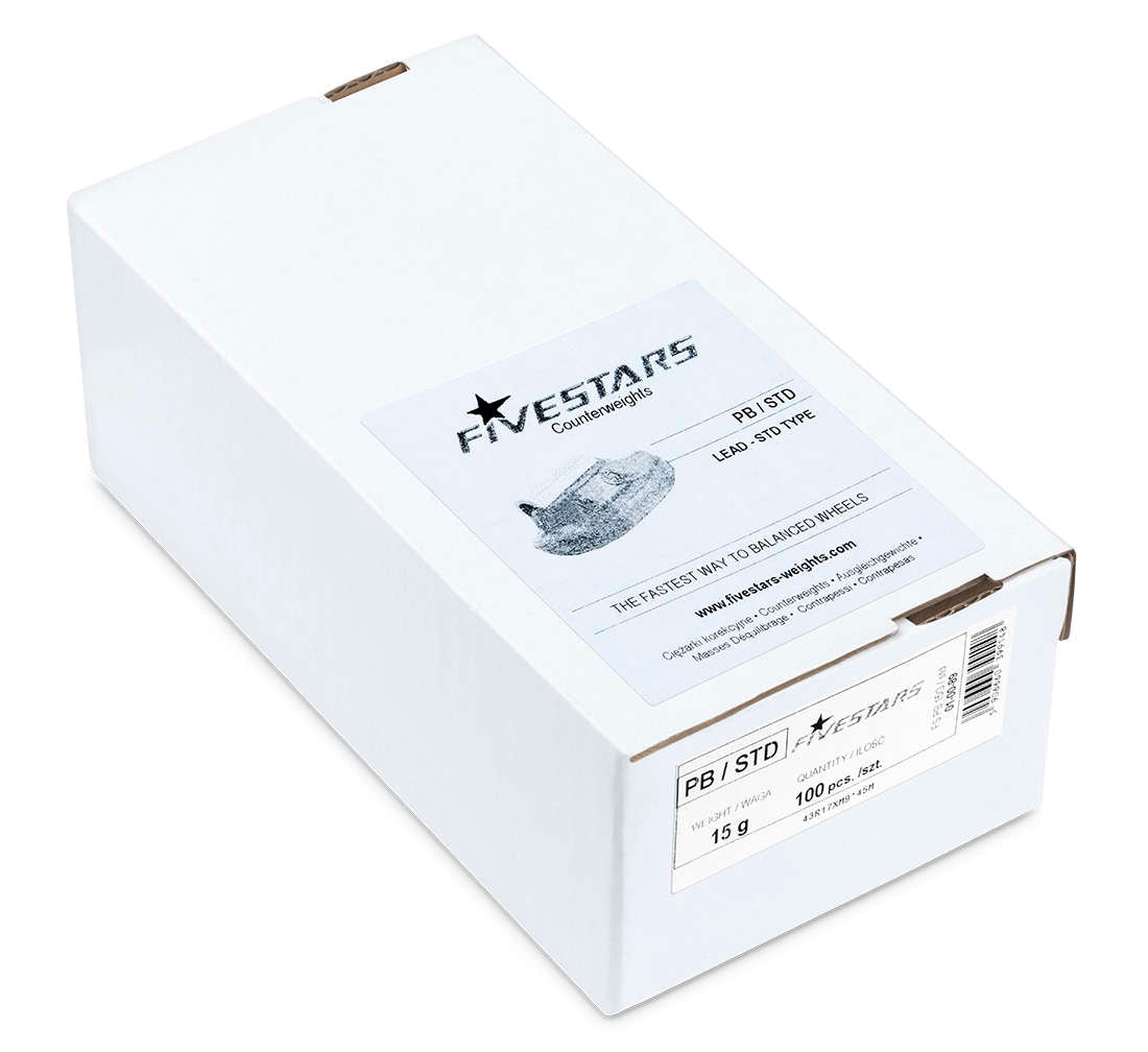 Тежести за баланс на алуминиеви джанти 15 гр - 100 бр - РВ