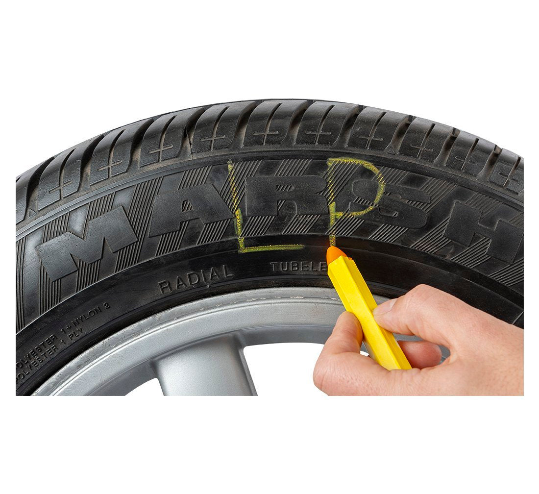 Креда за маркиране на гуми, жълта, 12 бр.