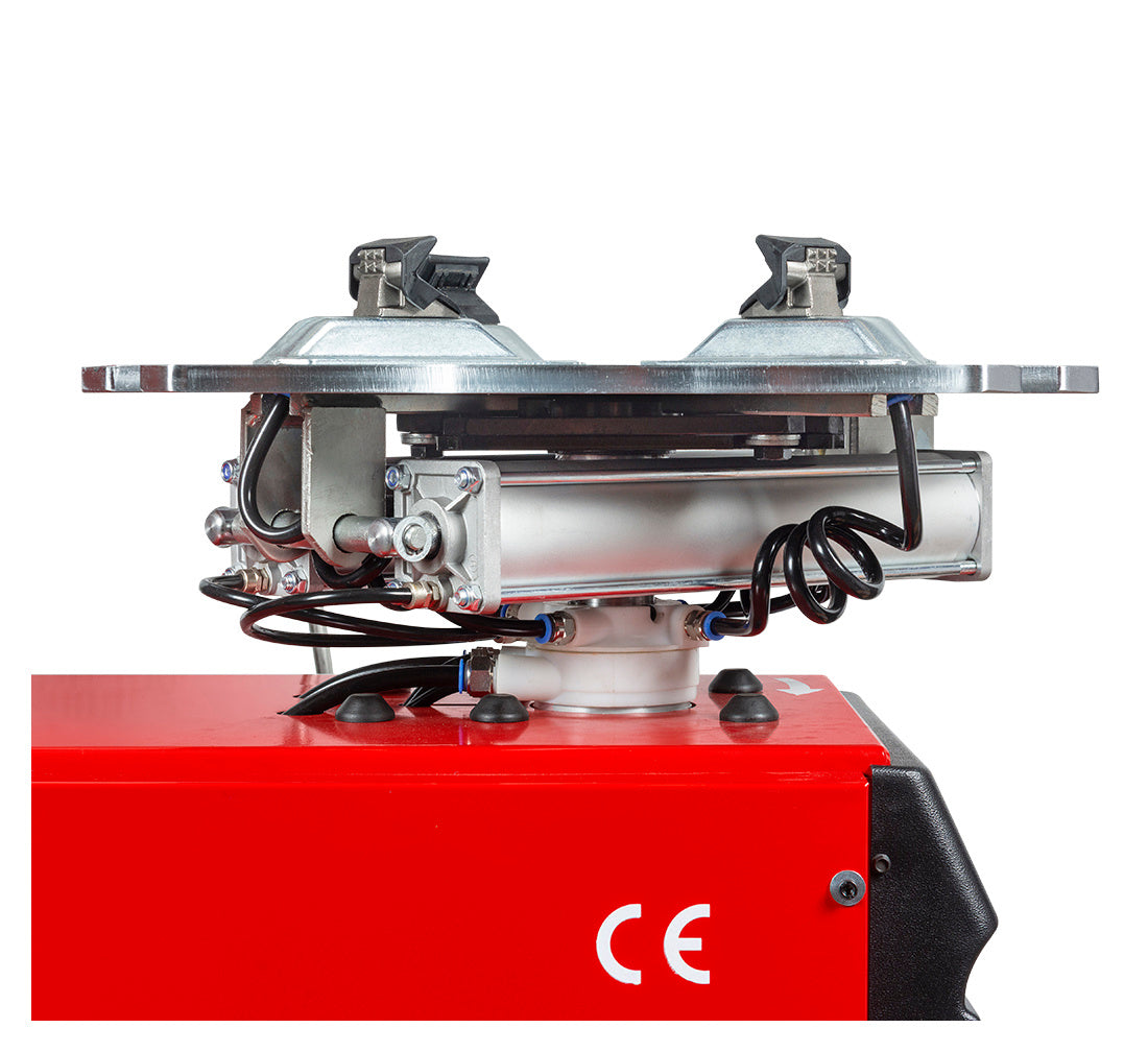 Автоматична машина за монтаж и демонтаж на гуми 12"-26" 230V с вградена система за напомпване и поддържащо рамо RUNFLAT